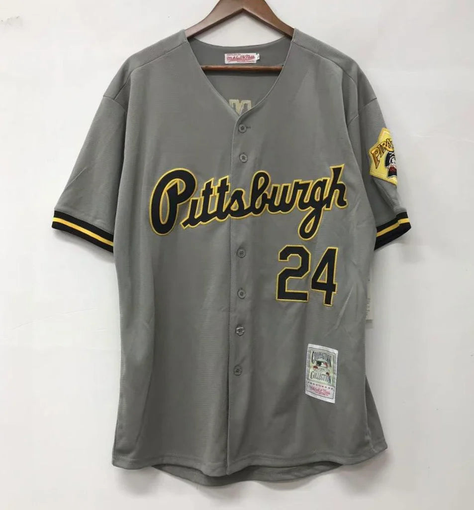 Barry Bonds Pittsburgh Pirates Jersey gray