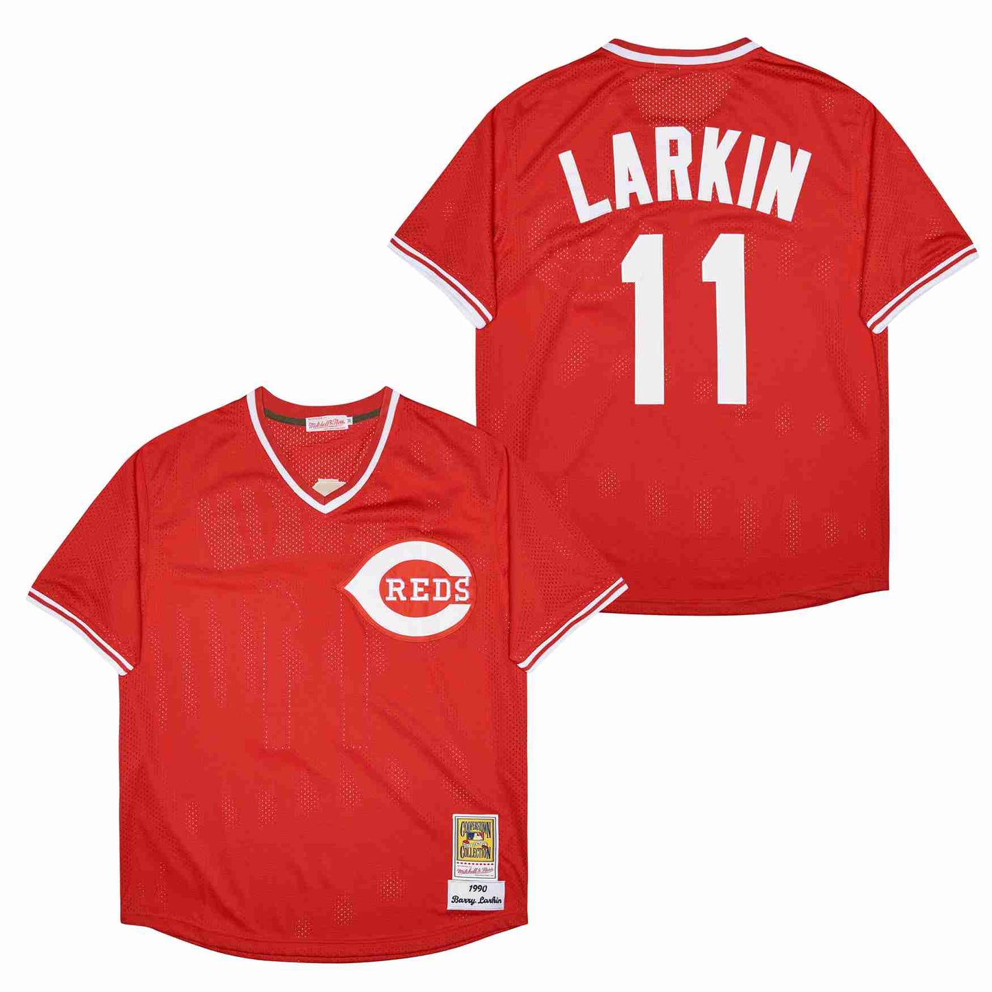 Barry Larkin Cincinnati Reds Jersey Mitchell & Ness Red