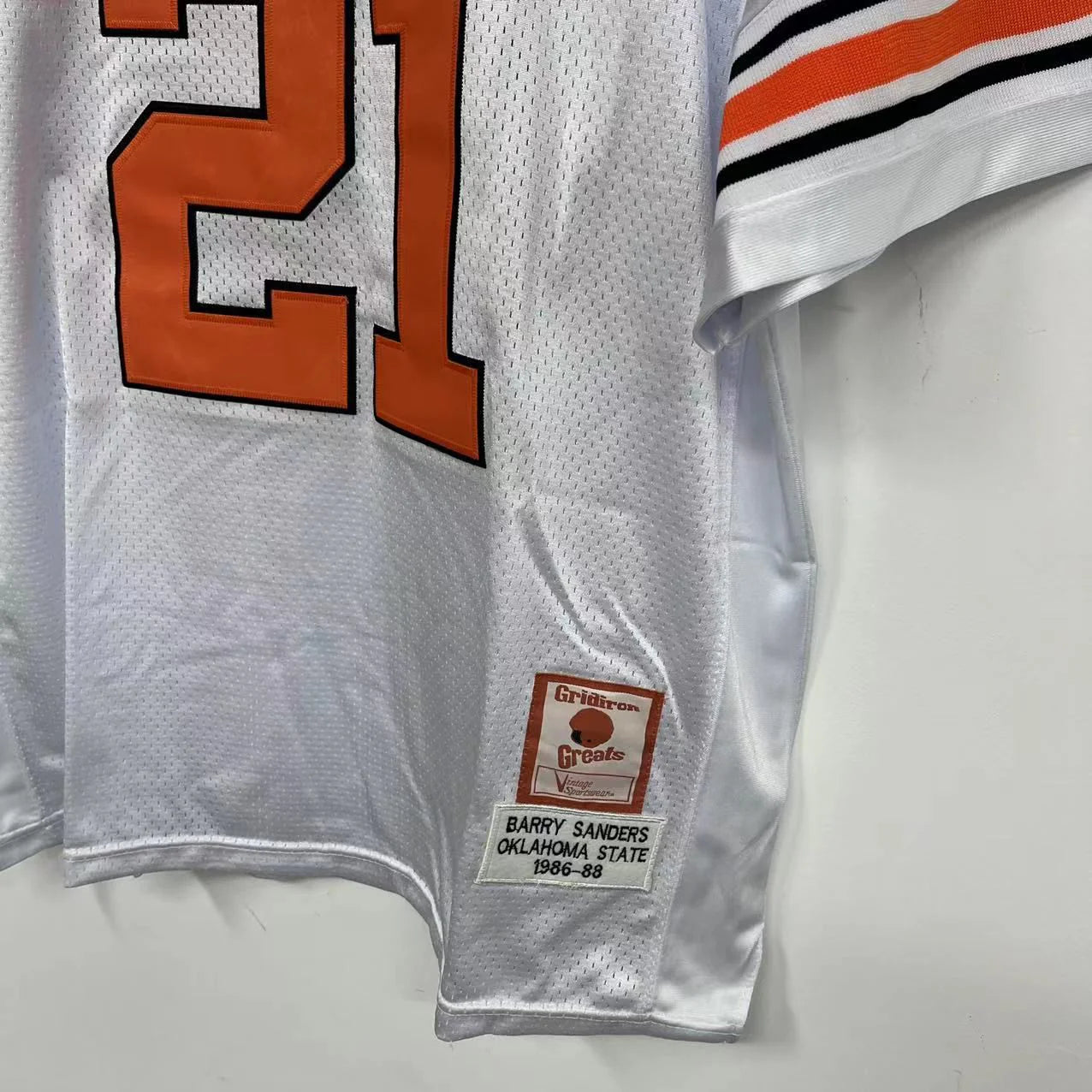 Barry Sanders Oklahoma State Jersey White