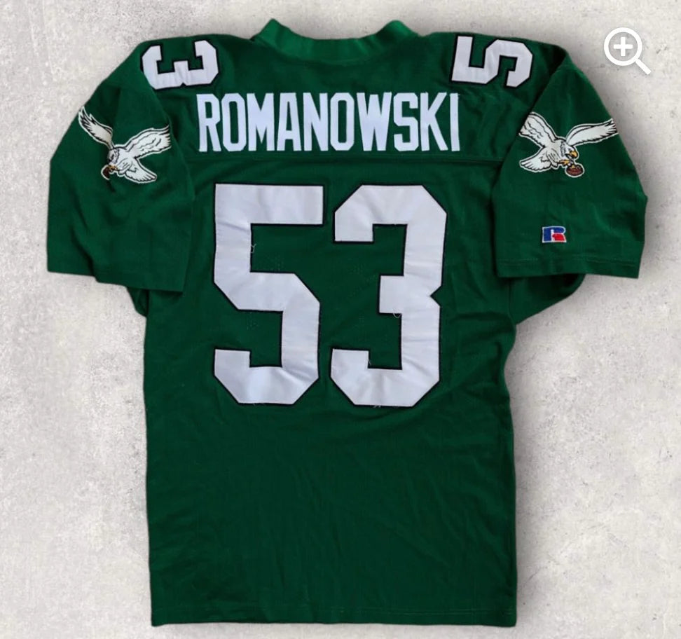 Bill Romanowski Philadelphia Eagles NFL Mitchell & Ness Jersey Green