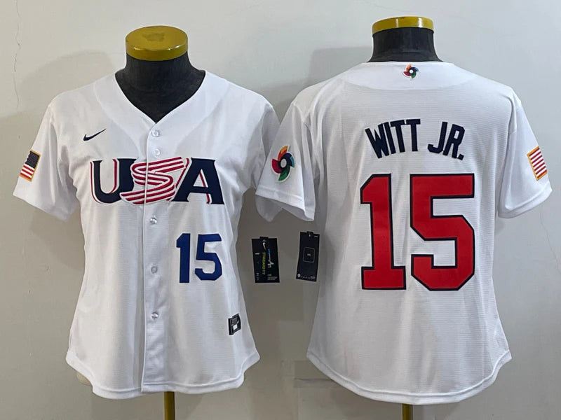 Bobby Witt Jr. Team USA Baseball Jersey Nike white