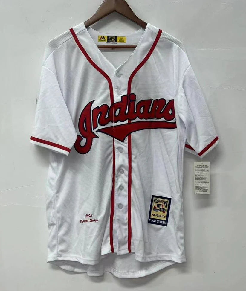 Carlos Baerga Cleveland Indians Jersey Majestic white