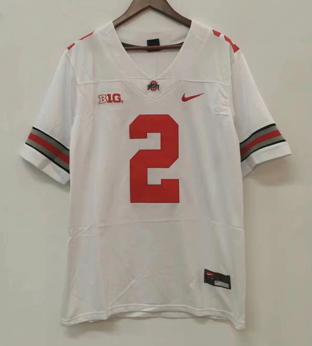 Chris Olave Ohio State Buckeyes Jersey white