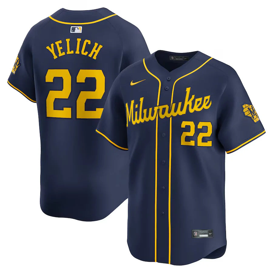 Christian Yelich #22 Milwaukee Brewers Official MLB Jersey