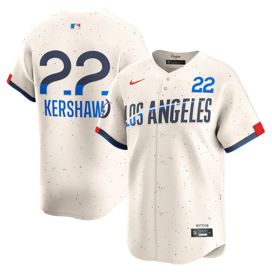 Clayton Kershaw Los Angeles Dodgers Official MLB Nike City Connect Jersey
