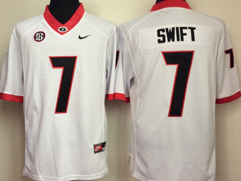 D'Andre Swift Georgia Bulldogs Jersey white NIKE