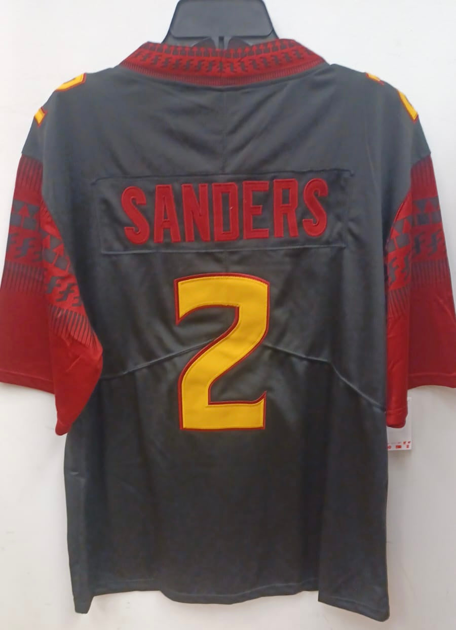 Deion Sanders Florida State Seminoles Jersey Black gold numbers NIKE