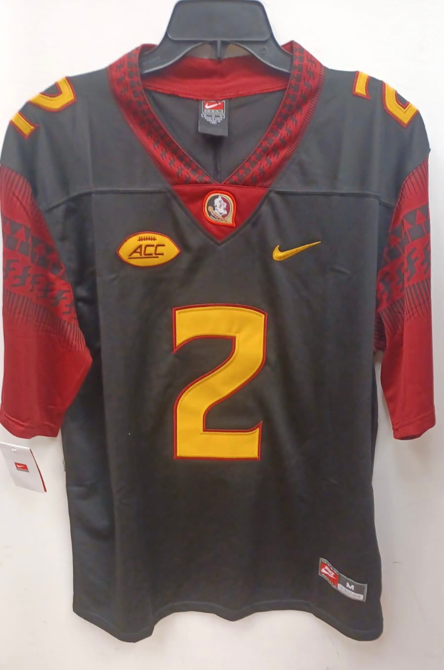 Deion Sanders Florida State Seminoles Jersey Black gold numbers NIKE