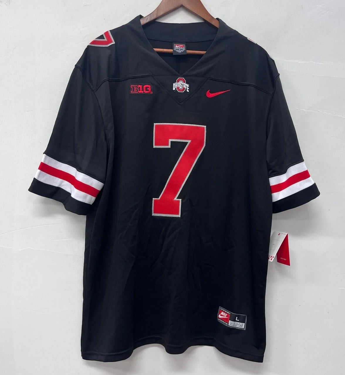 Dwayne Haskins Jersey Ohio State Buckeyes Jersey Black with red letters
