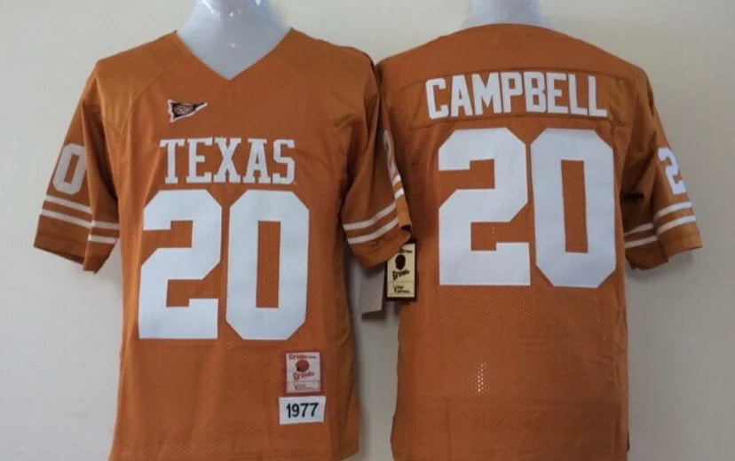 Earl Campbell Texas Longhorns Jersey Orange