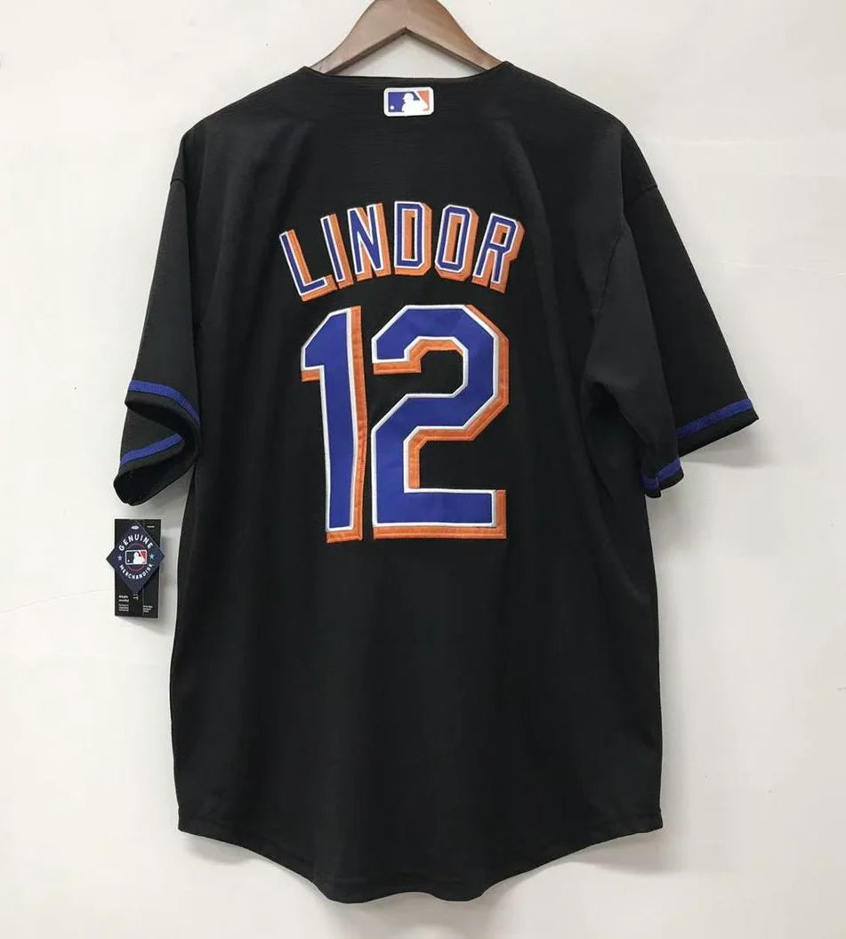Francisco Lindor New York Mets Official MLB Jersey Nike black