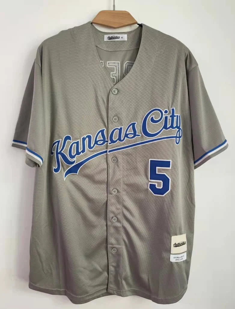 George Brett Kansas City Royals Jersey Gray