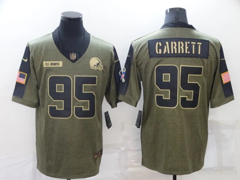 Myles Garrett Cleveland Browns military salute to service Nike Jersey