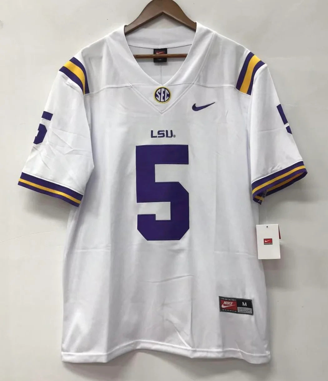 Jayden Daniels LSU Tigers Jersey NIKE white