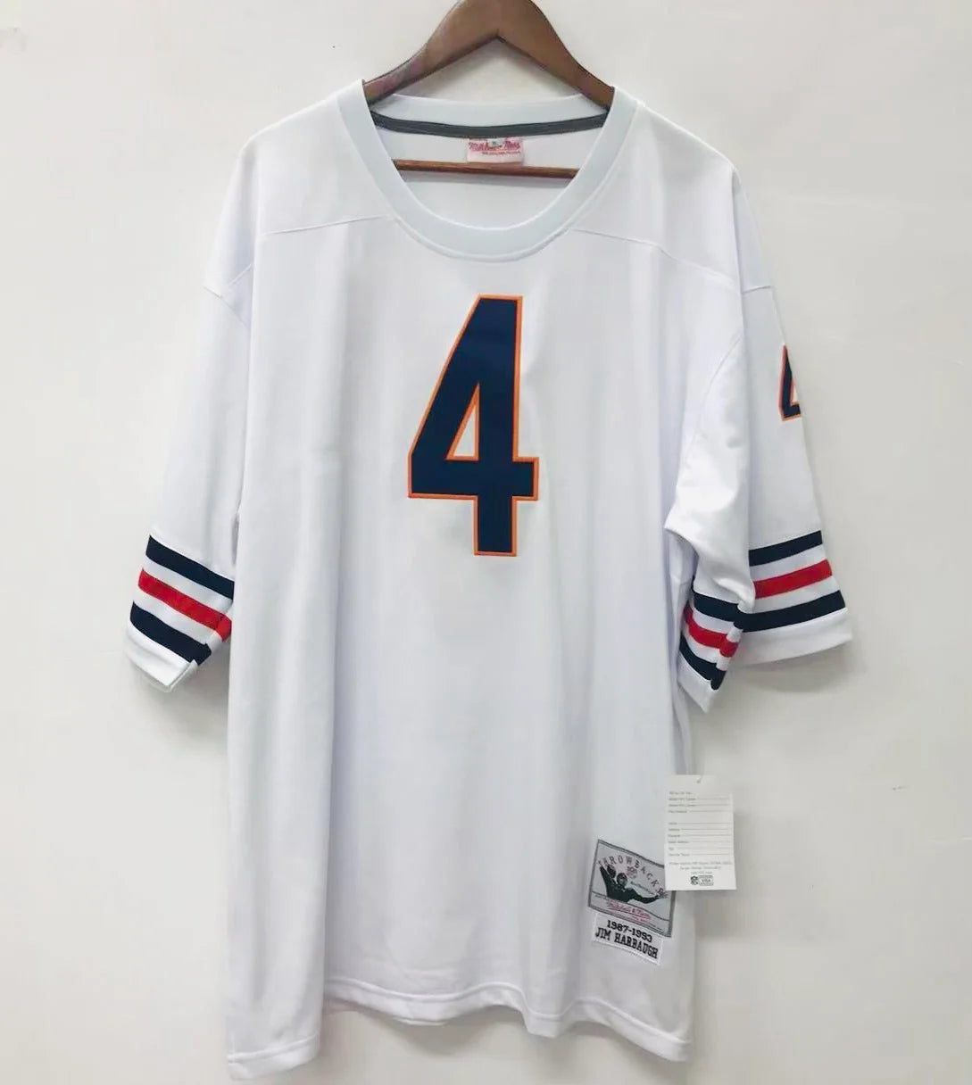 Jim Harbaugh Chicago Bears NFL Mitchell & Ness Jersey white