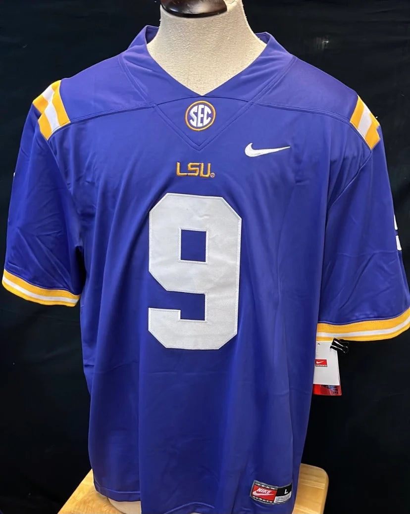 Joe Burrow LSU Tigers Jersey Purple