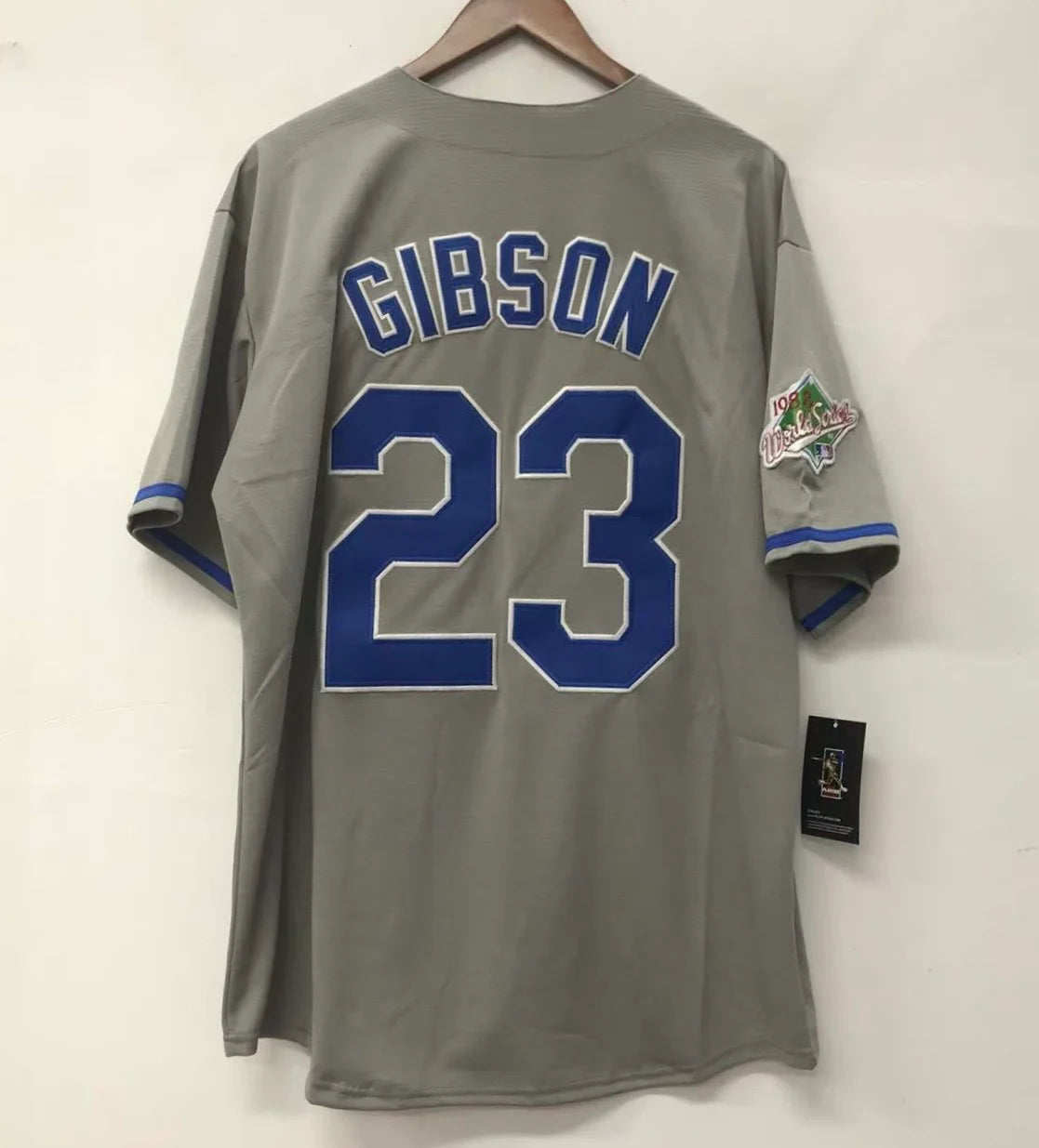 Kirk Gibson Los Angeles Dodgers Majestic Jersey gray