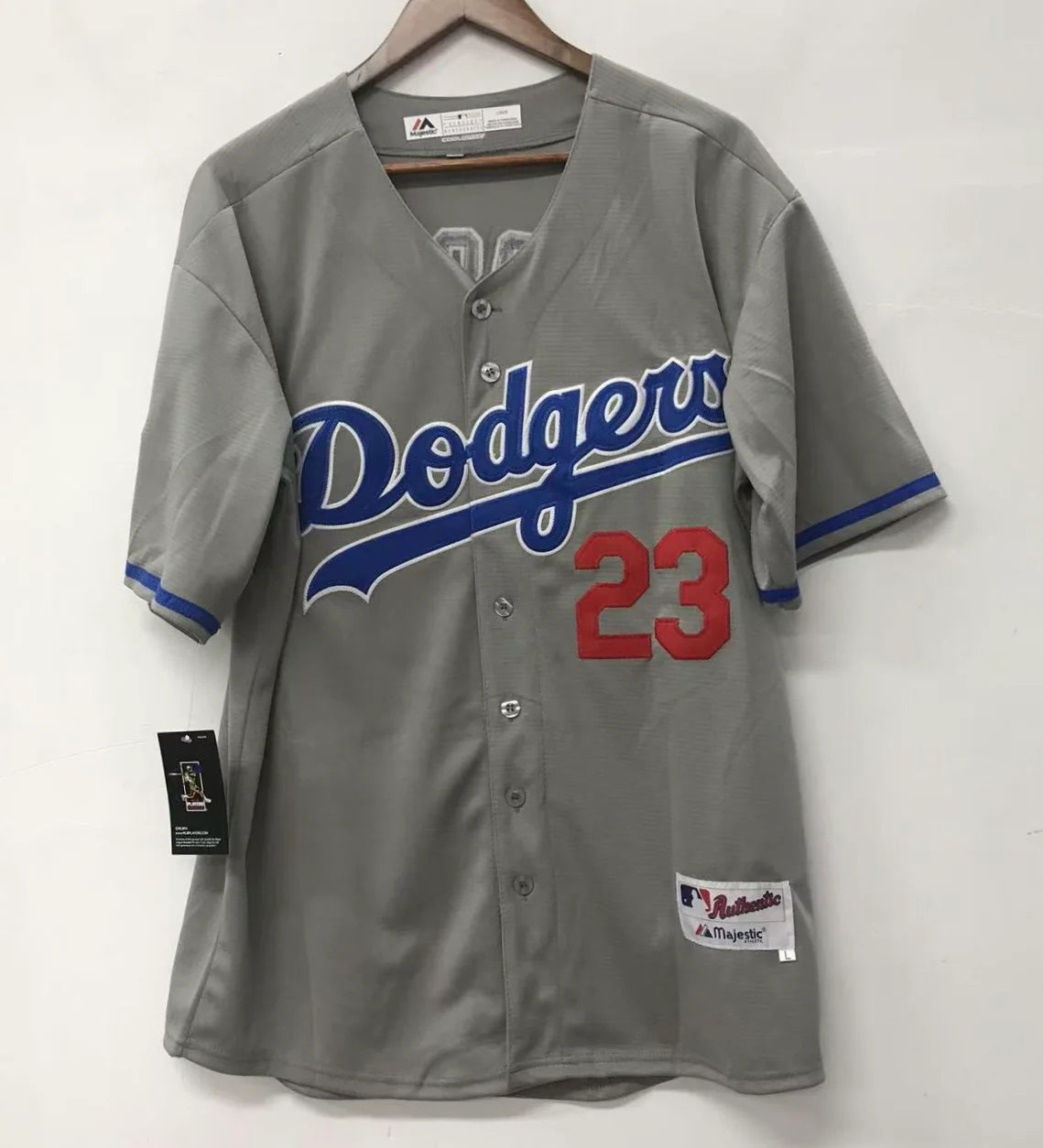 Kirk Gibson Los Angeles Dodgers Majestic Jersey gray