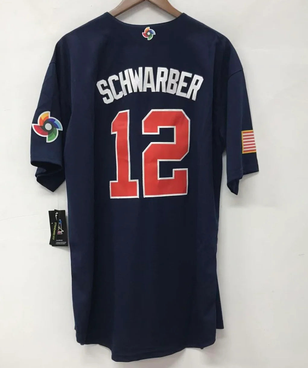 Kyle Schwarber Team USA Baseball Jersey Nike blue