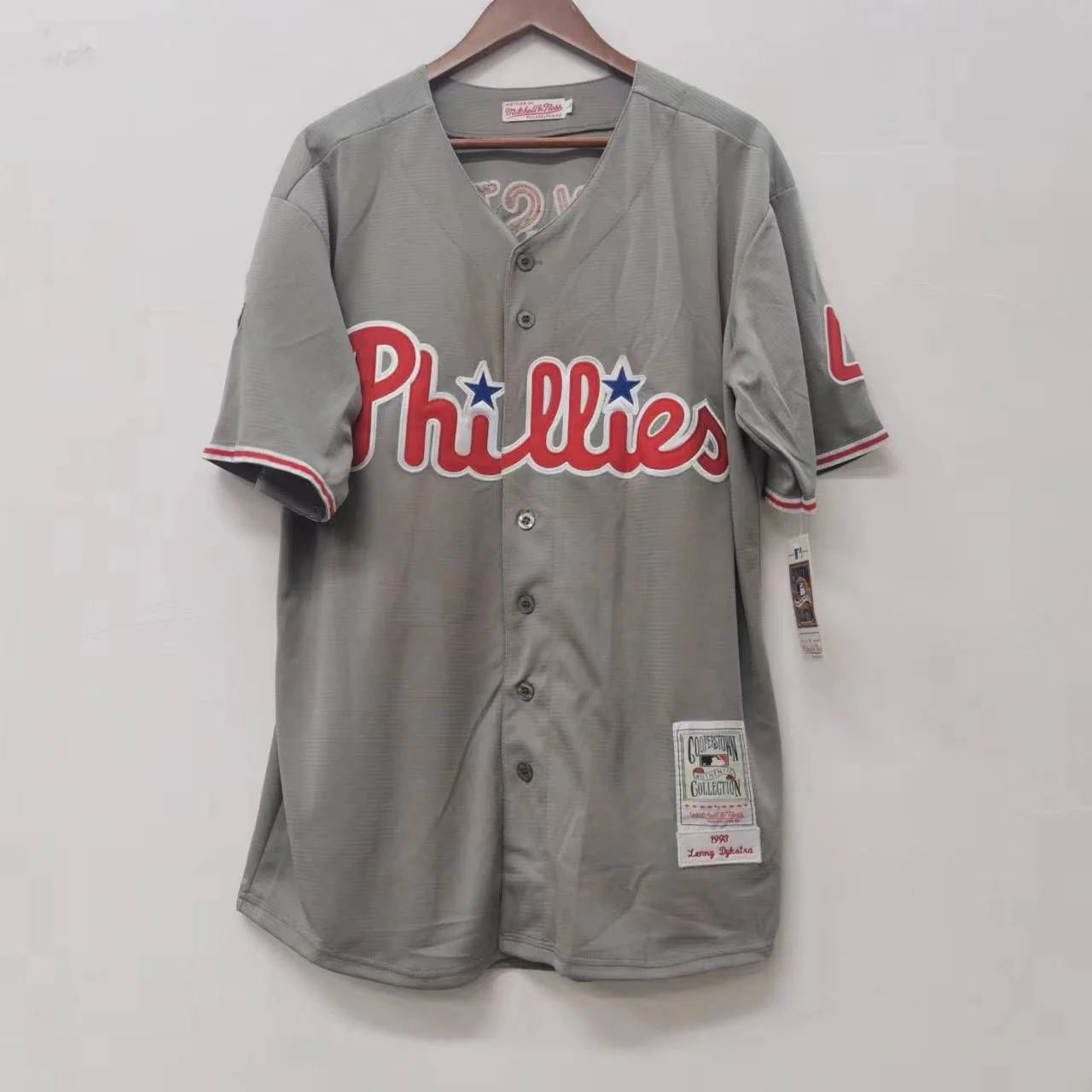 Lenny Dykstra Philadelphia Phillies 1993 World Series Jersey Mitchell & Ness