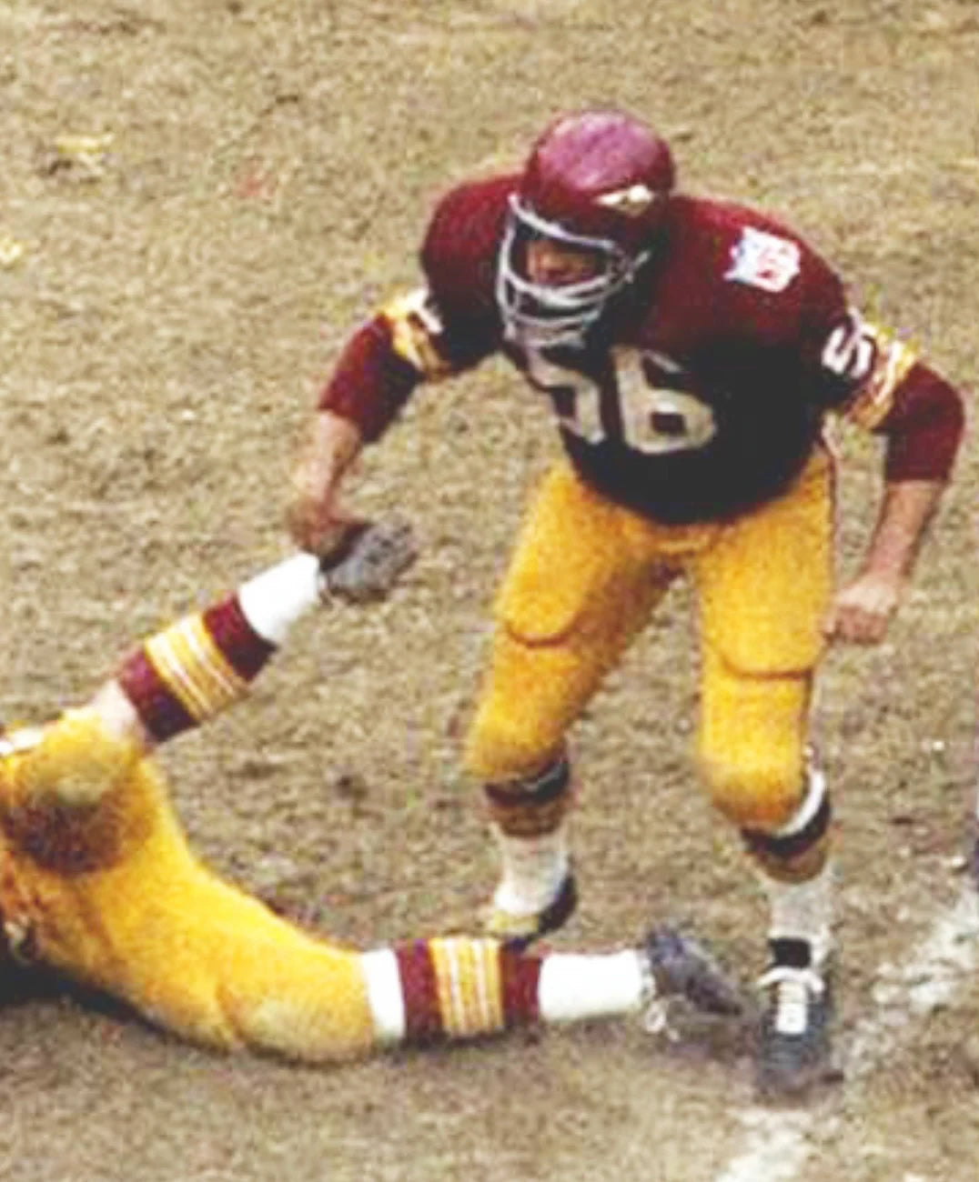 Len Hauss 1969 Washington Redskins Commanders Official NFL Mitchell & Ness Jersey Red