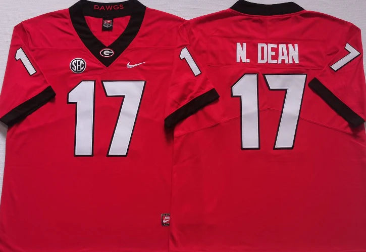Nakobe Dean Georgia Bulldogs Jersey Nike red