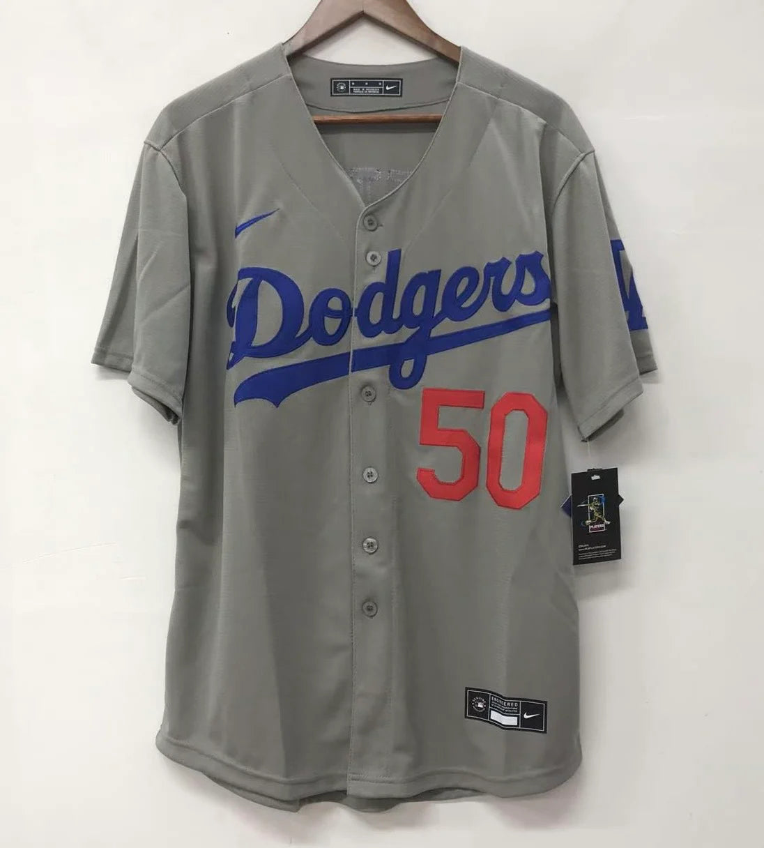 Mookie Betts Los Angeles Dodgers Official Nike Jersey Gray