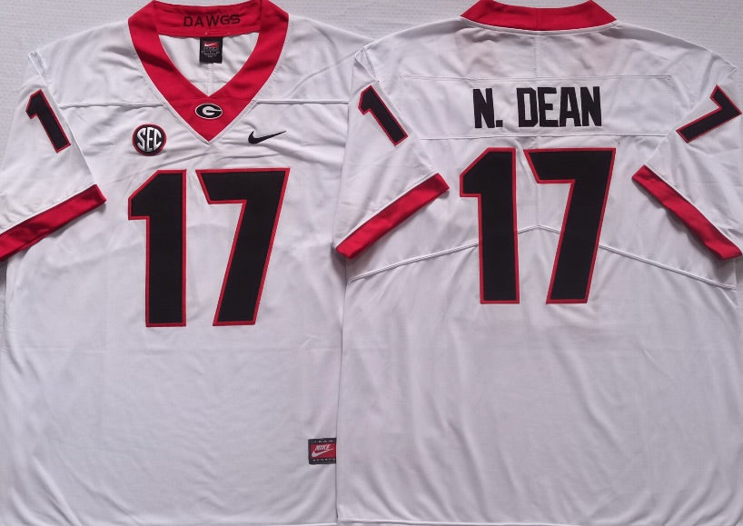 Nakobe Dean Georgia Bulldogs Jersey Nike white