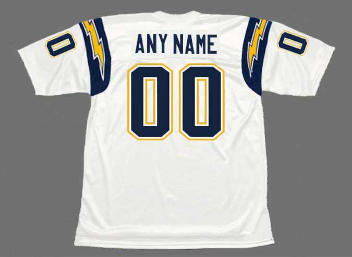 Any name & Number San Diego Chargers NFL Mitchell & Ness Jersey White