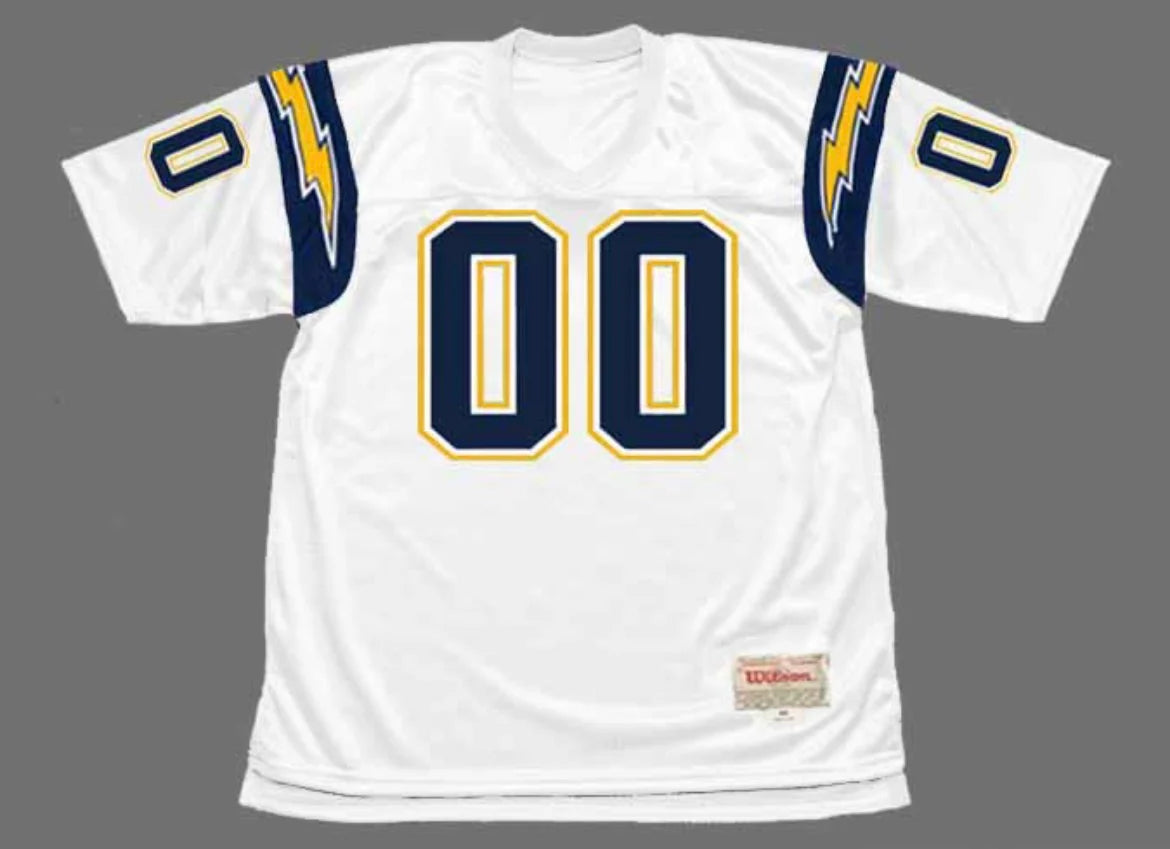 Any name & Number San Diego Chargers NFL Mitchell & Ness Jersey White
