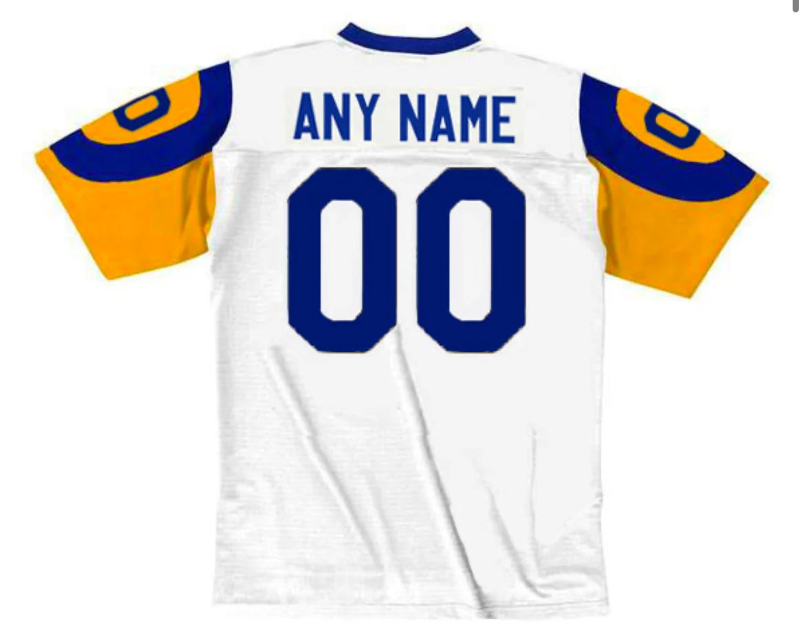Any name & Number Los Angeles Rams NFL Mitchell & Ness jersey White & Yellow