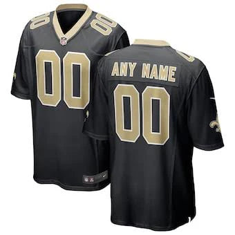 Any Name and number customized New Orleans Saints NFL Nike Jersey Black