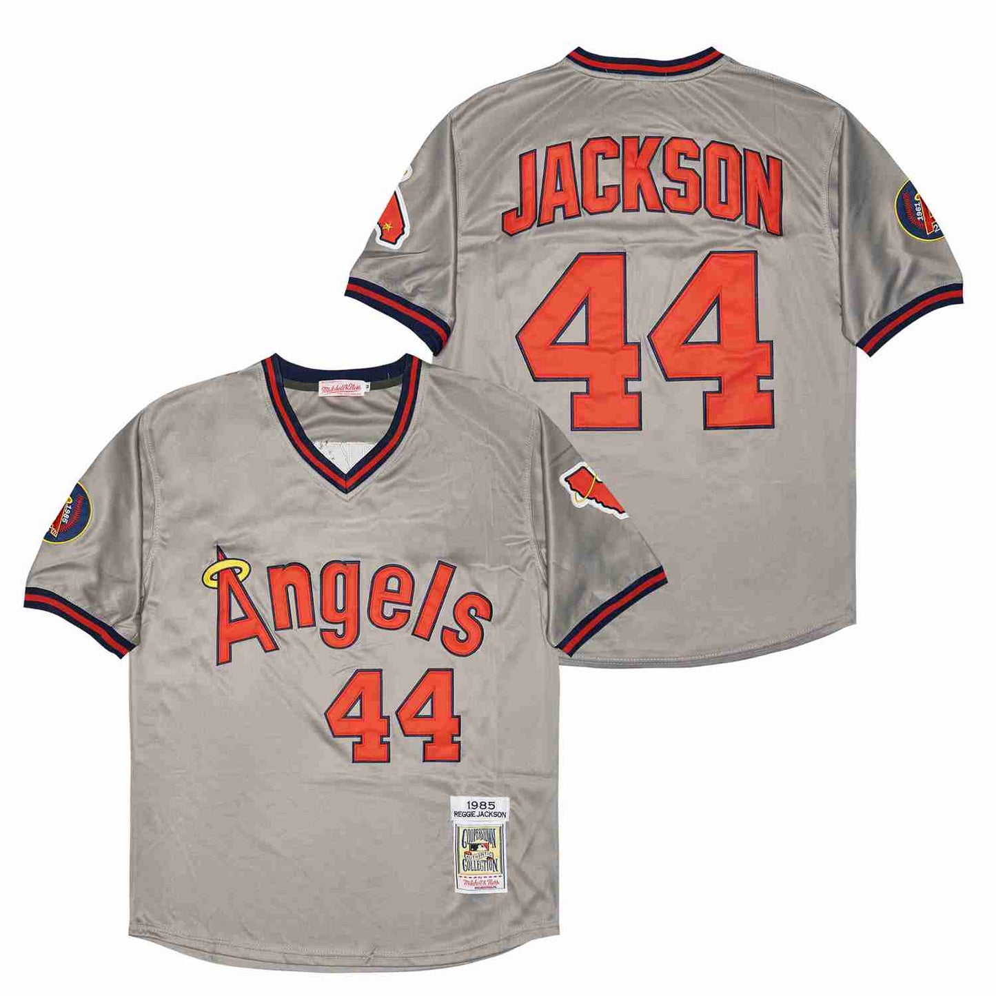 Reggie Jackson California Angels Anaheim Jersey gray