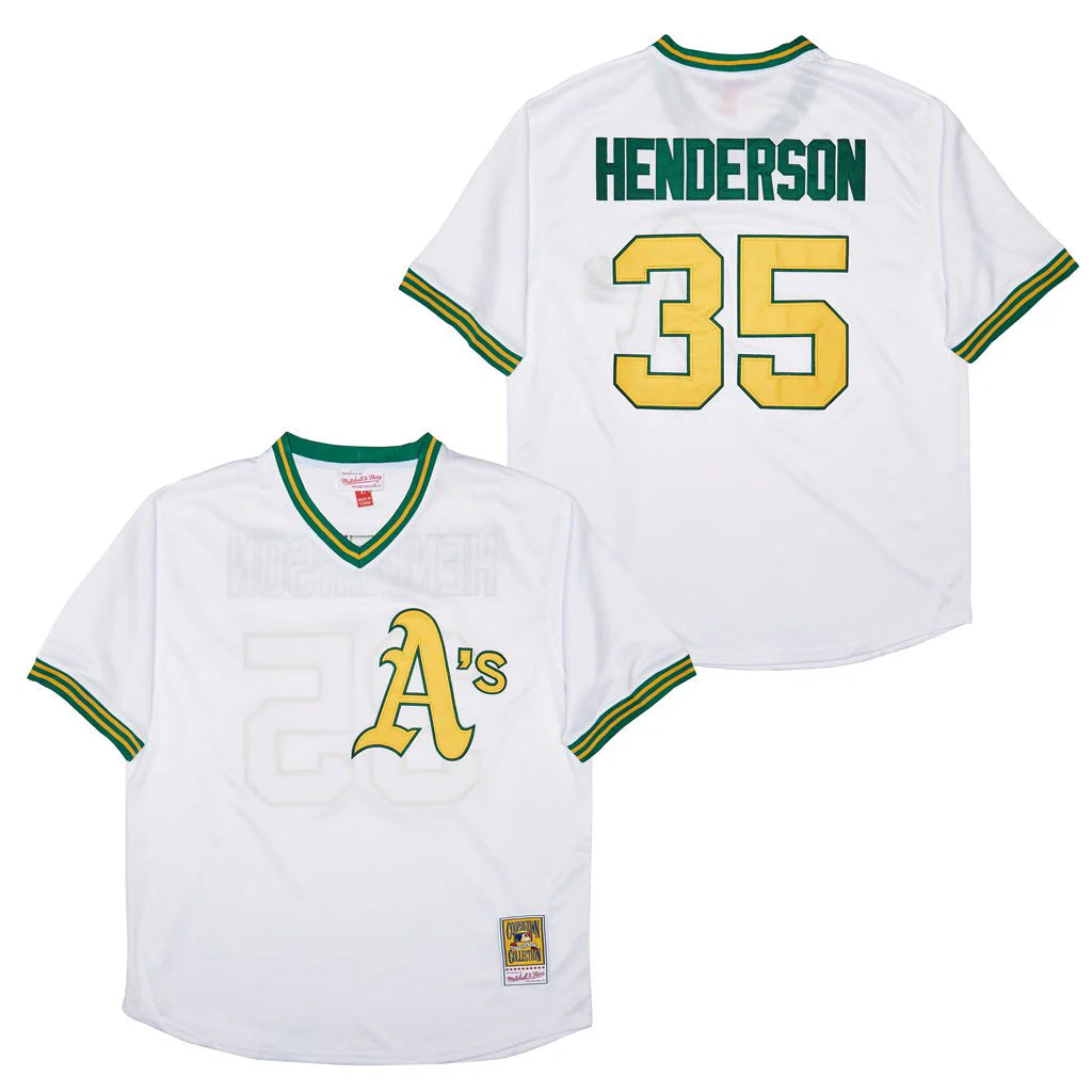Rickey Henderson Oakland A’s Athletics Jersey #35 White