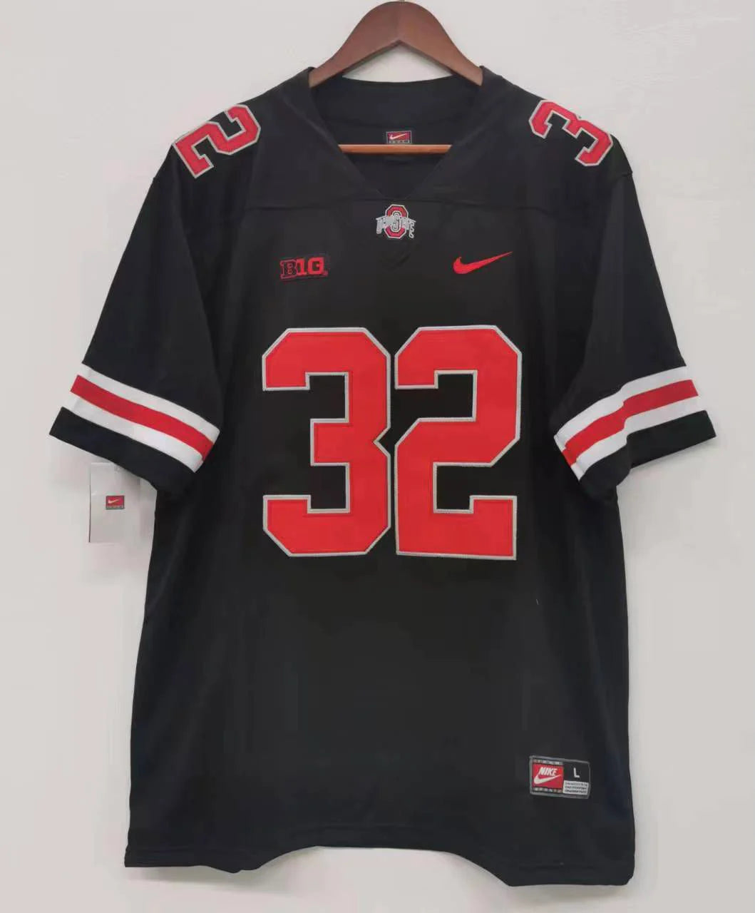 TreVeyon Henderson Ohio State Buckeyes jersey black with red numbers