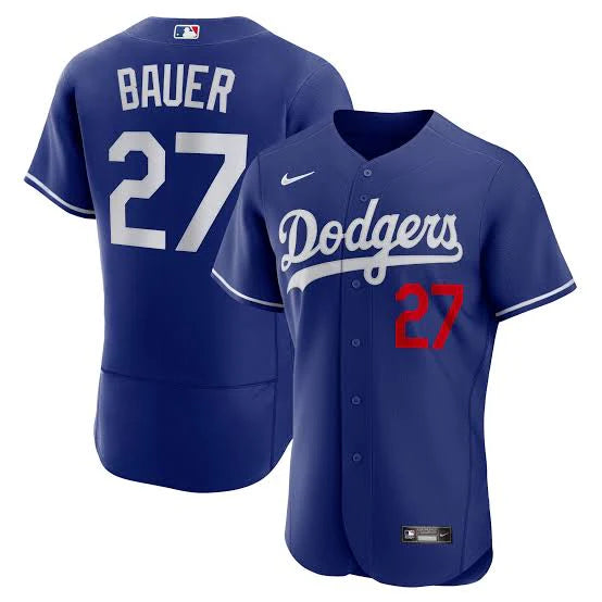Trevor Bauer Los Angeles Dodgers Official MLB Nike jersey blue
