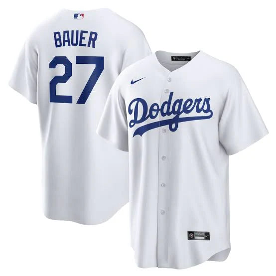 Trevor Bauer Los Angeles Dodgers Official MLB Nike jersey white