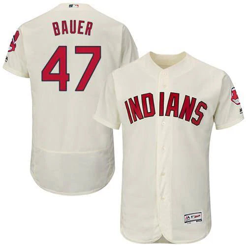 Trevor Bauer Cleveland Indians Official MLB Majestic jersey