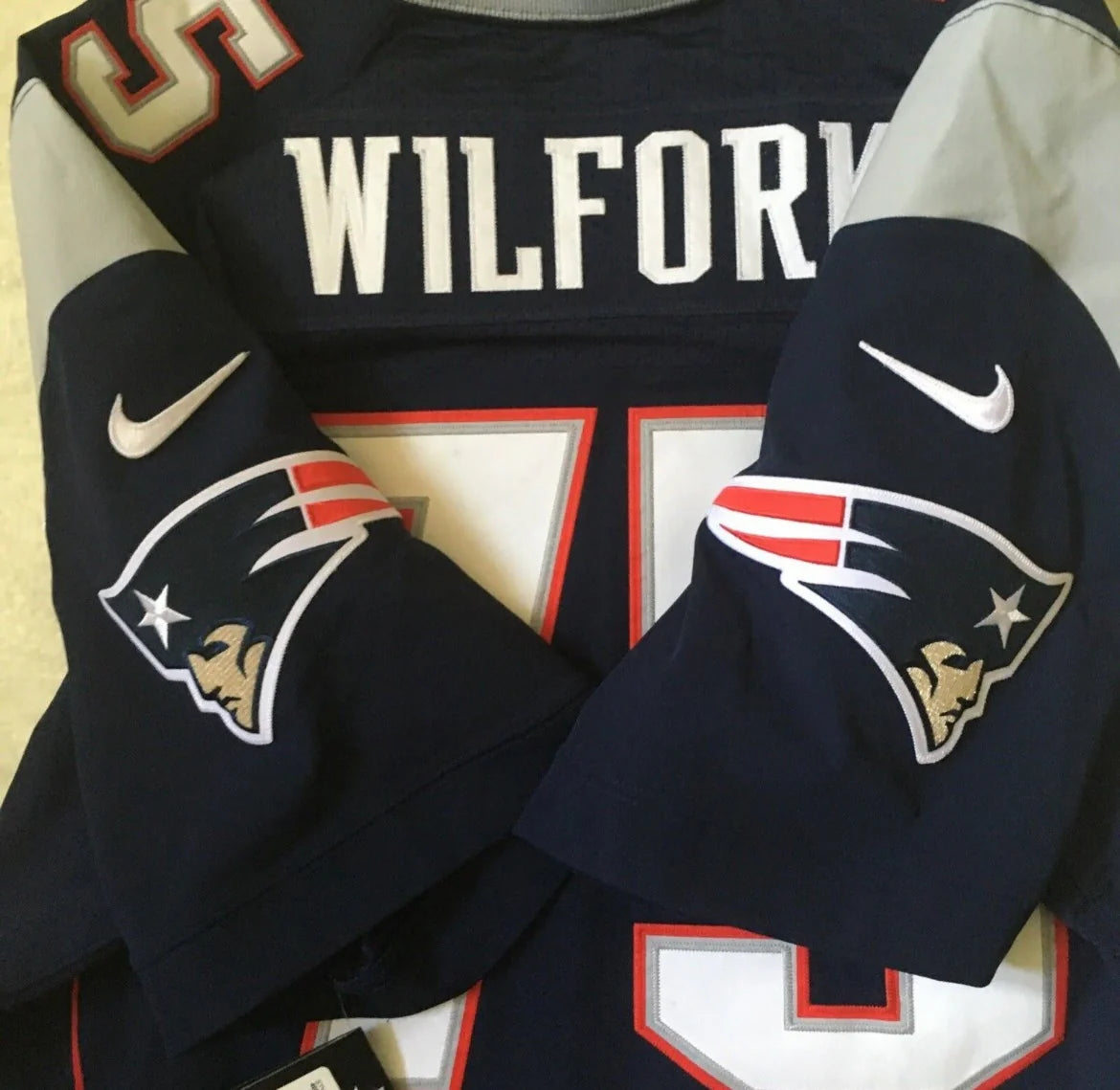 Vince Wilfork New England Patriots Official NFL Nike Jersey blue