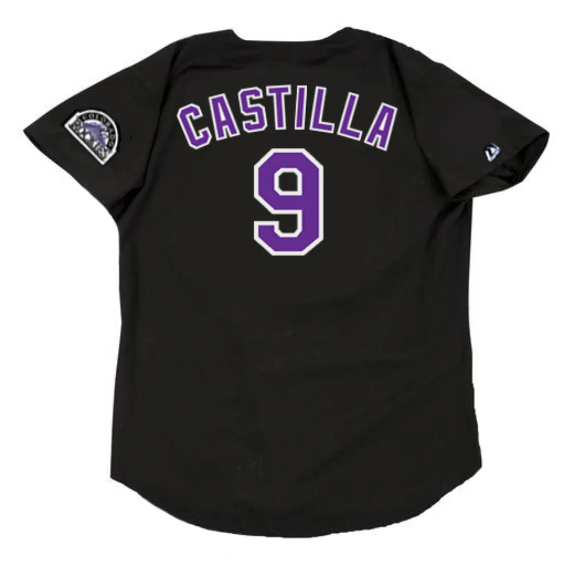 Vinny Castilla Colorado Rockies Official MLB Majestic Jersey Black