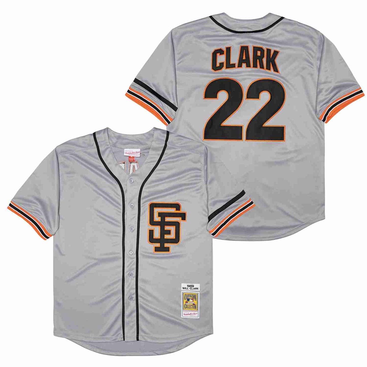 Will Clark San Francisco Giants Jersey Mitchell & Ness gray