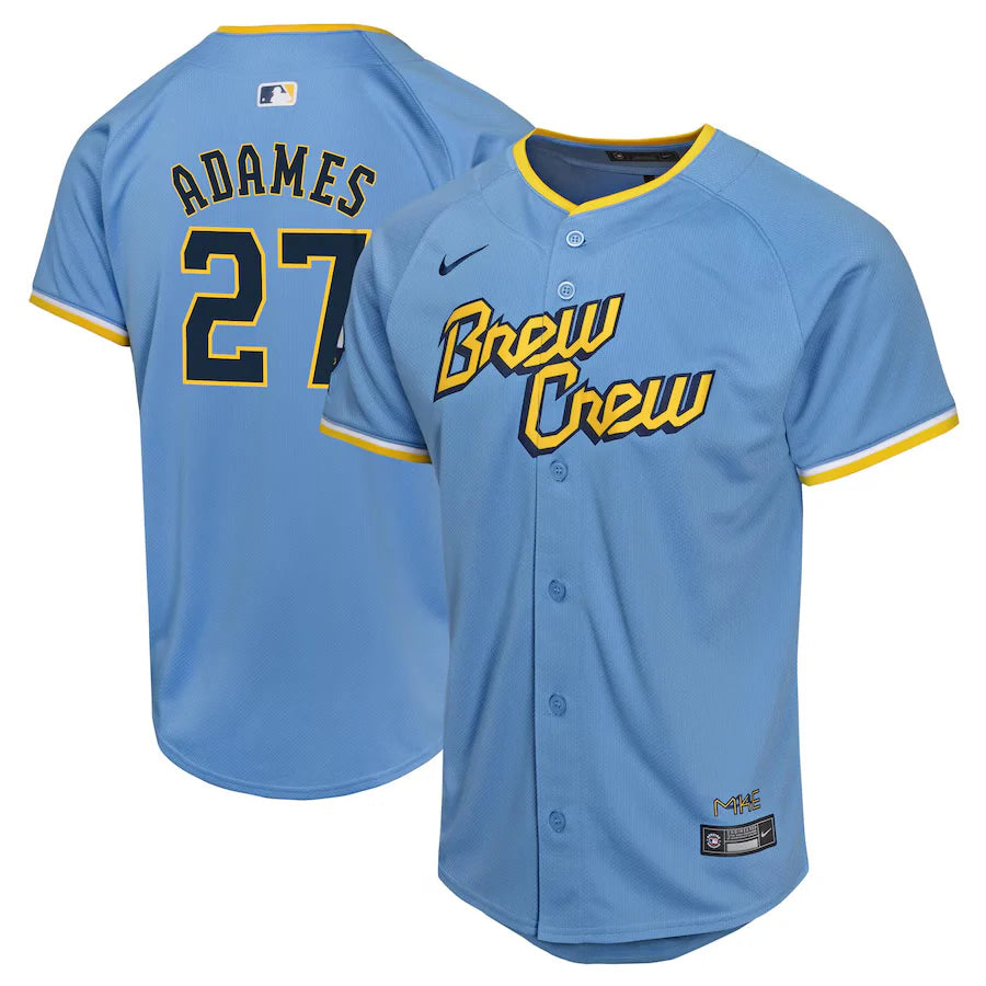 Willy Adames #27 Milwaukee Brewers Official MLB City Connect Jersey