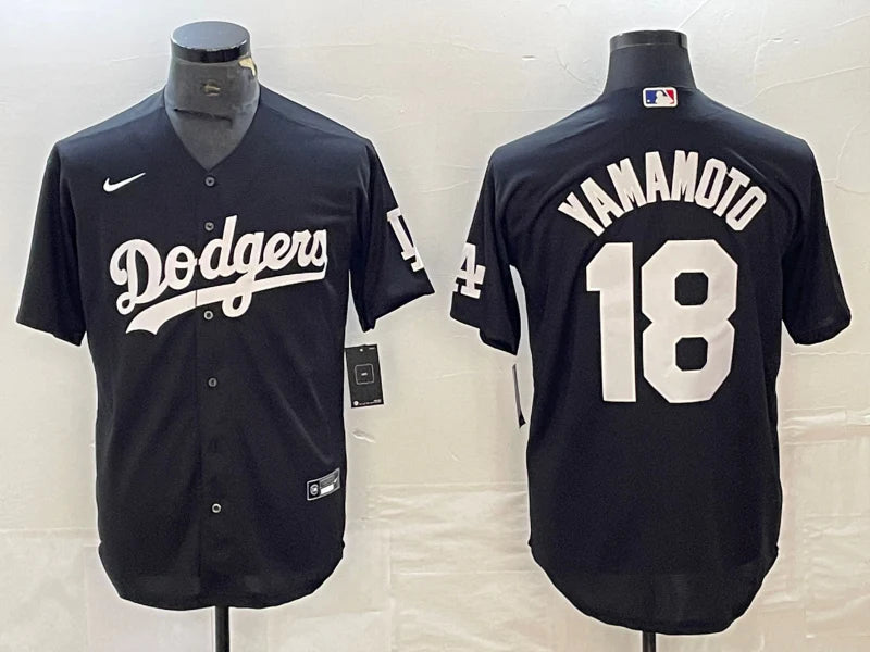 Yoshinobu Yamamoto Los Angeles Dodgers Official MLB Nike Jersey black
