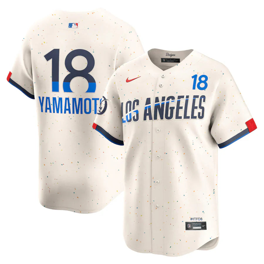 Yoshinobu Yamamoto Los Angeles Dodgers Official MLB Nike City Connect Jersey
