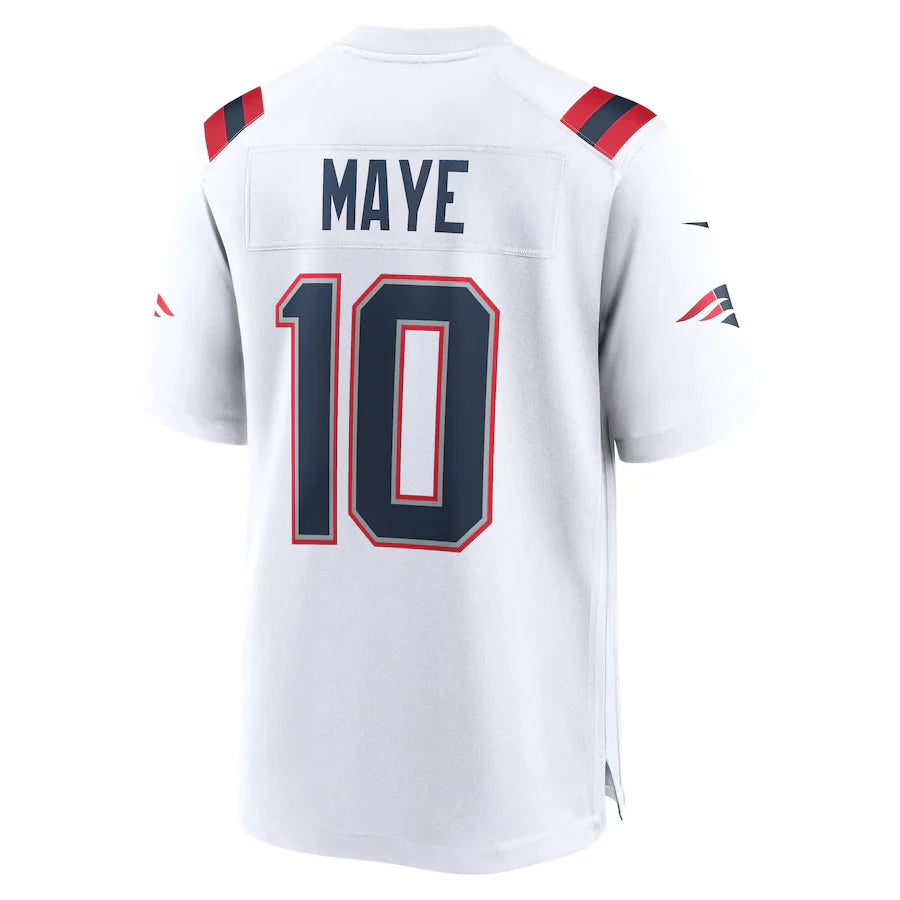 Drake Maye New England Patriots Official NFL Nike YOUTH KIDS Jersey white