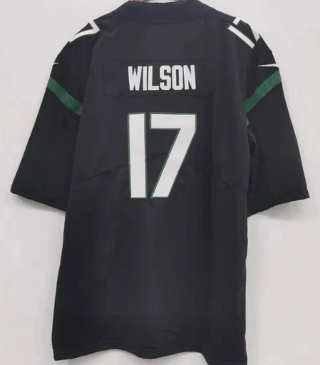 Garrett Wilson New York Jets NFL Nike Jersey black