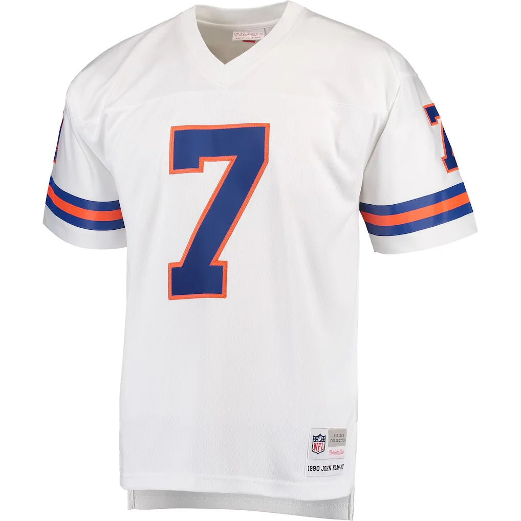 John Elway 1990 Denver Broncos Official NFL Mitchell & Ness Jersey white