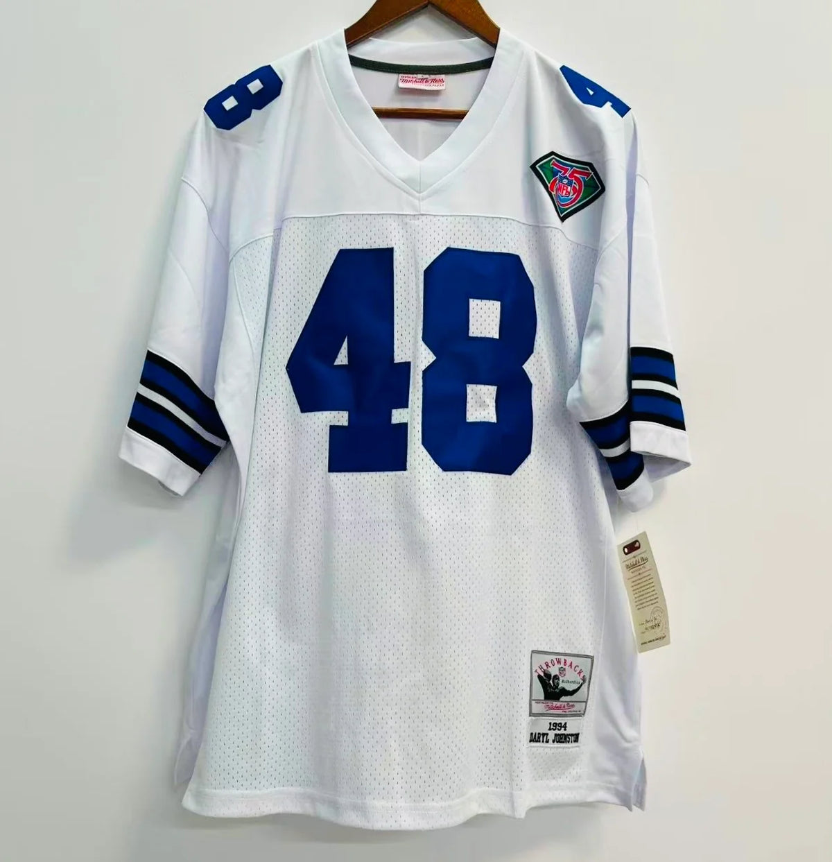 Daryl Johnston Dallas Cowboys 1994 Official NFL Jersey white Mitchell & Ness