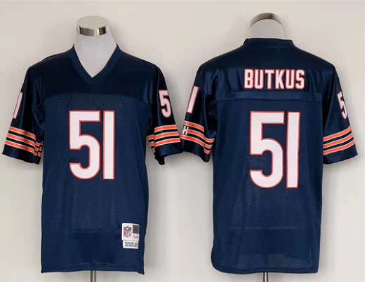 Dick Butkus Chicago Bears Jersey blue Mitchell & Ness