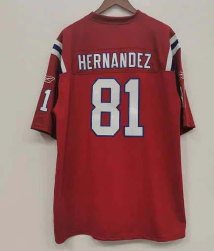 Aaron Hernandez New England Patriots Jersey red